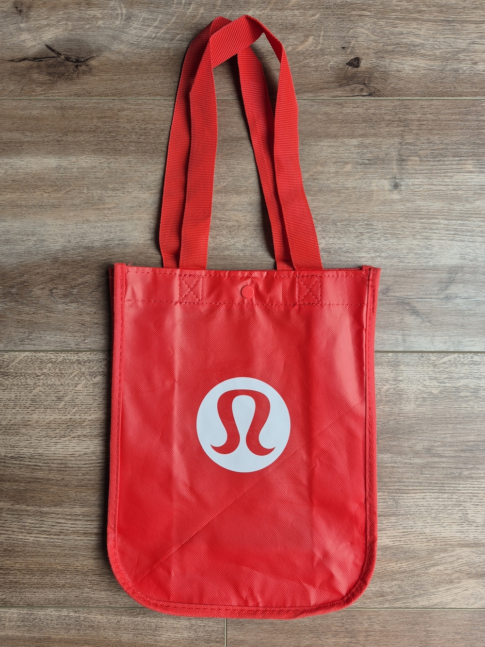 lululemon athletica Red Reusable Shopping Tote with White Logo